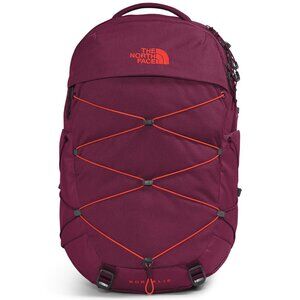 The North Face Women's Borealis Backpack  Boysenberry Light Heather Fiery Red